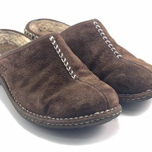 UGG Kohala Mule Clogs Brown Suede Sheepskin Fur Slip On Shoe 5177 Women's Size 9